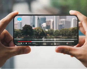 Video playing on a smartphone